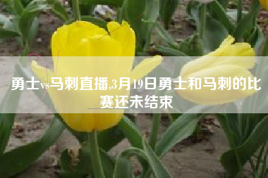 勇士vs马刺直播,3月19日勇士和马刺的比赛还未结束