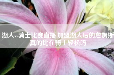 湖人vs骑士比赛直播,加盟湖人后的詹姆斯真的比在骑士轻松吗