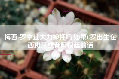 梅西c罗拿过大力神杯吗,如果C罗出生在西班牙或者阿根廷的话