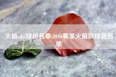 火箭nba球员名单,2010赛季火箭队球员名单