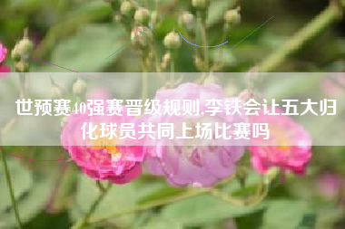 世预赛40强赛晋级规则,李铁会让五大归化球员共同上场比赛吗