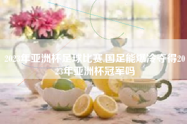 2023年亚洲杯足球比赛,国足能爆冷夺得2023年亚洲杯冠军吗