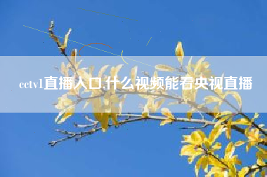 cctv1直播入口,什么视频能看央视直播