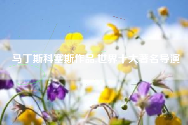 马丁斯科塞斯作品,世界十大著名导演