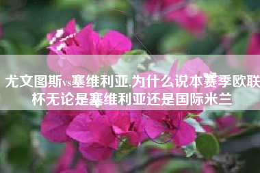 尤文图斯vs塞维利亚,为什么说本赛季欧联杯无论是塞维利亚还是国际米兰