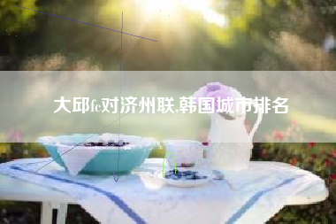 大邱fc对济州联,韩国城市排名