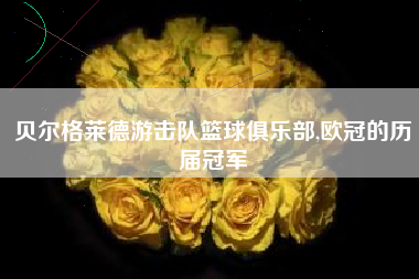 贝尔格莱德游击队篮球俱乐部,欧冠的历届冠军