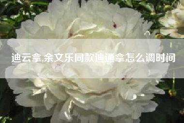 迪云拿,余文乐同款迪通拿怎么调时间