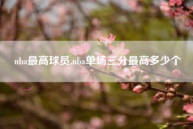 nba最高球员,nba单场三分最高多少个