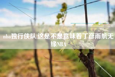 nba独行侠队,这是不是意味着丁彦雨航无缘NBA