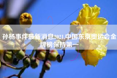 孙杨事件最新消息2021,中国东京奥运会金牌榜保持第一