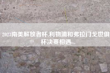 2023南美解放者杯,利物浦和弗拉门戈世俱杯决赛相遇