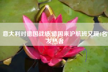 意大利对德国战绩,德国来沪航班又现4名发热者