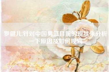 罗健儿,针对中国男篮目前的现状来分析一下原因及如何规划