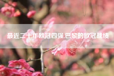 最近二十年欧冠四强,巴黎的欧冠战绩