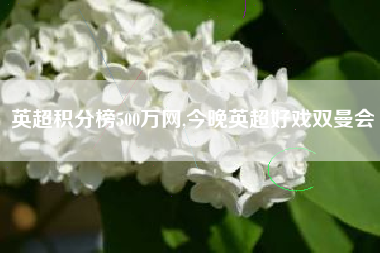 英超积分榜500万网,今晚英超好戏双曼会