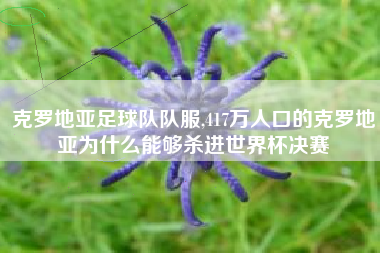 克罗地亚足球队队服,417万人口的克罗地亚为什么能够杀进世界杯决赛