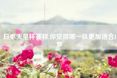 日本天皇杯赛程,你觉得哪一队更加适合J罗