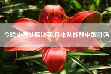今晚中国女篮决赛,日本队能弱中取胜吗