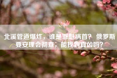 北溪管道爆炸,谁是罪魁祸首? 俄罗斯要安理会彻查,能找到真凶吗?