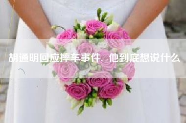 胡通明回应摔车事件, 他到底想说什么