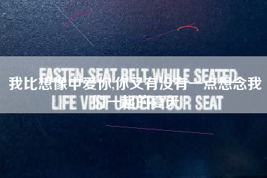 我比想像中爱你,你又有没有一点想念我们一起的夏天