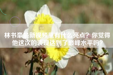 林书豪最新视频里有什么亮点?你觉得他这次的表现达到了巅峰水平吗?